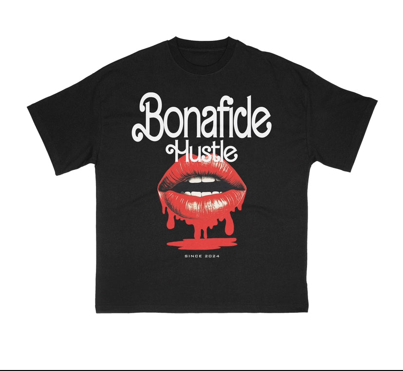 bonafide hustle lips classic fit t-shirt